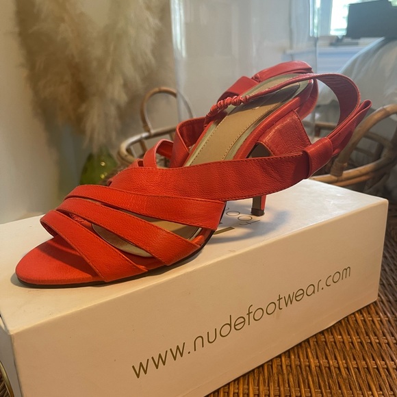 Sling back Sandal size 39 worm once by Nude - Picture 2 of 5